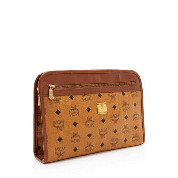 MCM Vintage Visetos Portfolio Clutch - Picture 2 of 14